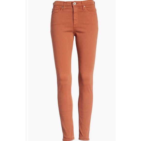 NWT AG Adriano Goldschmeid Farrah Hi Waist Skinny Ankle Jeans Brick Dust… - Picture 12 of 16